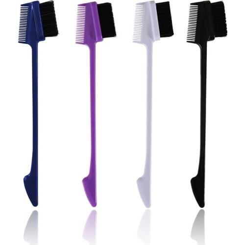 2021 New 3 head Edge Control Hair Brush Comb Makeup Household Eyebrow Brush Beauty Hair Styling Comb Brush