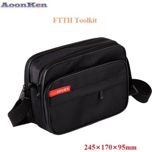 Fiber Optic Connector Tool Bag FTTH Fiber Optic Tool kit Fiber Optic Communication Construction Package Cloth Package Backpack