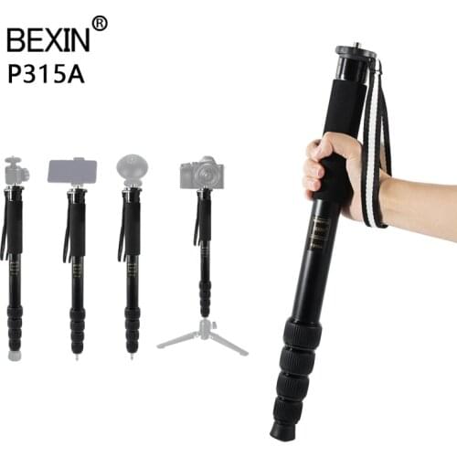 P315A SLR camera monopod aluminum alloy telescopic portable mobile phone holder professional multi-purpose photography monopod