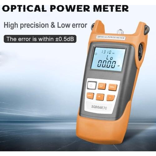 Portable LCD Display Screen Handheld Optical Power Meter 7 Testing W-ave Length -70~+3dBm Fiber Optical Tester Utility Tool