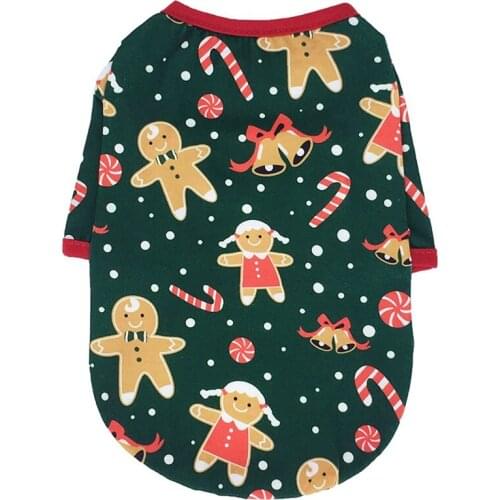 Christmas Dog Clothes Cotton Pet Clothing Vest Shirt Puppy Dog Party Costume Pet Vest Shirt For Small Medium Dogs Chihuahua