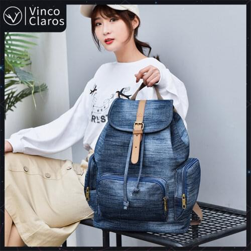 Fashion Simple Women Backpacks High Quality Denim Backpack for Youth Girls Trend Luxury Designer Backpack Anti-theft Unisex Bag
