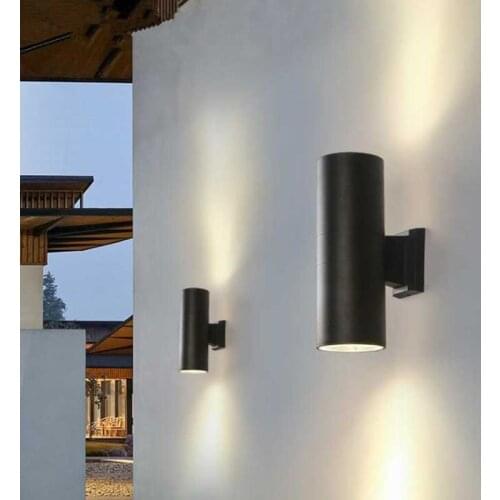 Modern 6W Black Gray up down outdoor wall light Porch Garden Waterproof Home Lighting outdoor wall Lamp