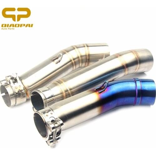 Motorcycle Exhaust Middle Pipe Connector Moto Slip-on Mid Tube Link Pipe For Honda CBR500 CBR 500R CBR300 2012-2015 CB400