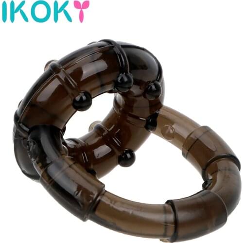 IKOKY Penis Ring Male Chastity Device Cock Ring Erotic Male Masturbation Sex Toys for Men Delay Ejaculation