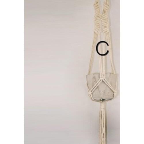 Vintage Macrame Plant Hanger Garden Flower Pot Holder Hanging Rope Basket