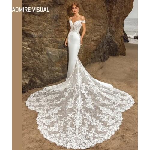 Newest Wedding Dress Mermaid Lace Deep V-Neck Neckline Custom Made Plus Size Bride Gown 2021 Vestidos De Novia