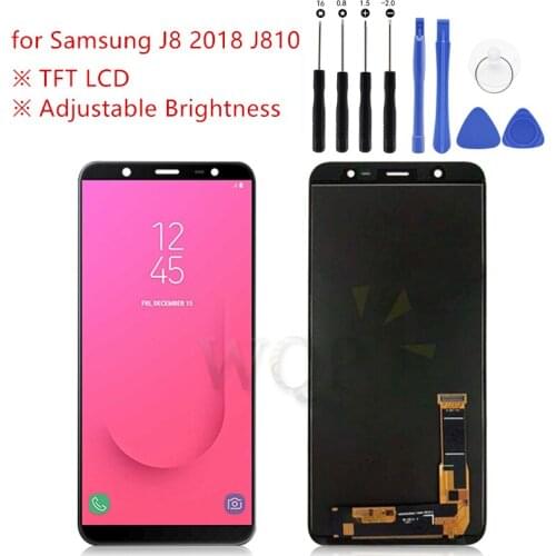 For Samsung Galaxy J8 2018 LCD Display Touch Screen Digitizer Assembly for Samsung J8 J810 on8 LCD Display +tools Repair Parts