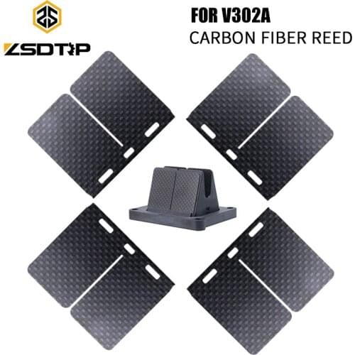 ZSDTEP For Yamaha YZ125 1995-2004 Carbon Fiber Motorcycle Motocross Intake Valve Reed Pad Valve Repair Kit V302A Racing
