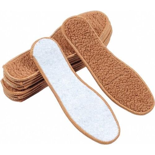 1 Pair Shoes Faux Fur Wool Insoles pads Unisex Winter Warm Insoles Men Women Soft Thicken Inserts for Snow Boots Shoe Soles Pad