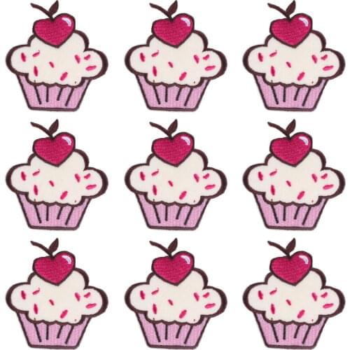 Pulaqi 10PCS Cake Cartoon Patch Dessert Wholesale Patches Iron On Patches For Clothing Sweet Wholesale Dropship Custom Patch