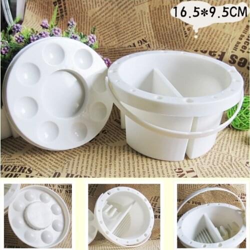 16.5x9.5cm Nail Art Plastic Brush Washer Washing Barrel Paint Bucket Wash Free Shipping