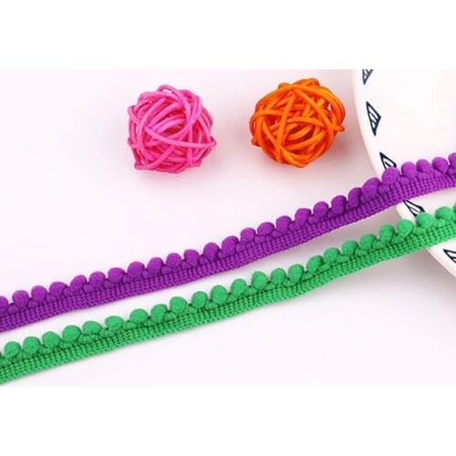 20 Yards Pom Pom Trim Ball 1cm MINI Pearl Pompom Fringe Ribbon Sewing Lace Kintted Fabric Handmade Craft Accessories Wholesale