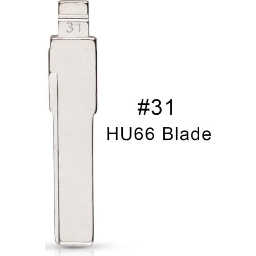 31# KD Key Blade HU66 HAA Uncut Flip Car Key Blade for VW Passat Bora Seat Skoda KEYDIY for KD900 Machine