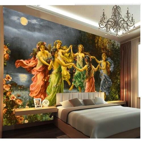 3D wallpaper for walls 3 d custom 3d murals wallpaper Setting wall decoration goddess of hand-painted oil painting home decor