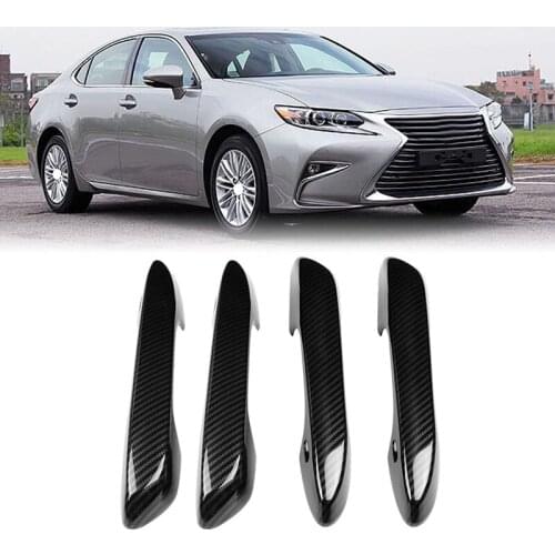 4Pcs/Set Car ABS Carbon Look Door Handle Decor Cover Trim for Lexus ES200 2018 2019 Car Styling