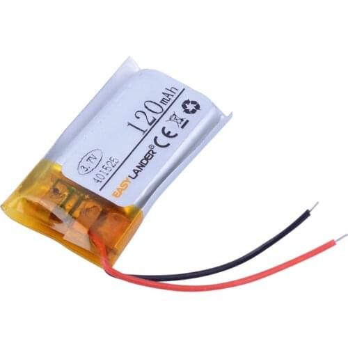 401525 3.7V 120mAh Rechargeable li Polymer Li-ion Battery For mp3 Bluetooth headset speaker DVR small toys smart watch 041525