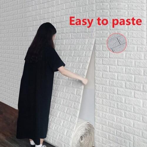 70cm*1m 3D Self-adhesive Continuous Wall Sticker Waterproof Brick Pattern Wallpaper Bedroom DIY Wall stickers Home Decoration