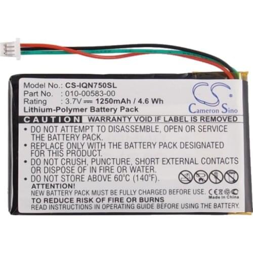 Cameron Sino 1250mAh battery for GARMIN Nuvi 750 755 755T 010-00583-00 GPS, Navigator Battery