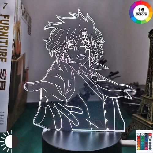 Anime Led Light D Gray Man Allen Walker Figure for Room Decor Night Light Kids Bithday Gift Manga D Gray Man 3d Lamp Bedroom