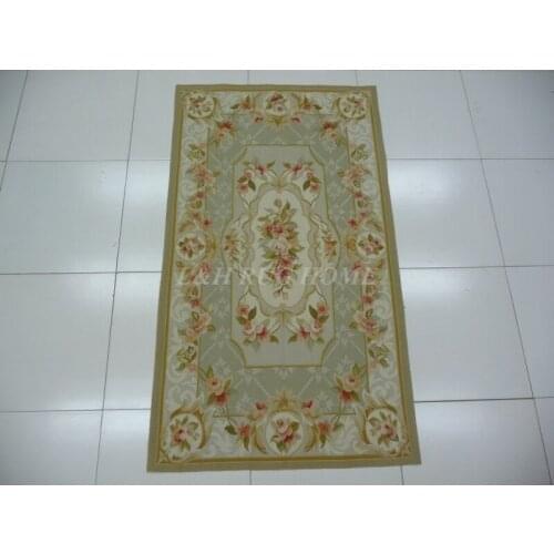 Free Shipping 2.96'X5.24' French Woolen Aubusson rug handmade 100% New Zealand wool rugs area rugs and carpets