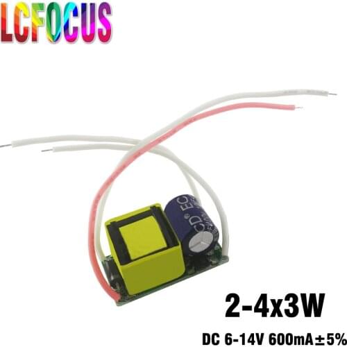 2-4x3W LED driver 6w 9w12w Power Supply Lighting Trans for mer Output 600mA For Street light spotlight