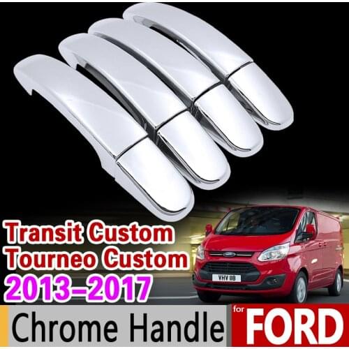 Luxuriou Chrome Handle Cover for Ford Transit Custom Tourneo Custom 2013 2014 2015 2016 2017 Car Accessories Sticker Car Styling