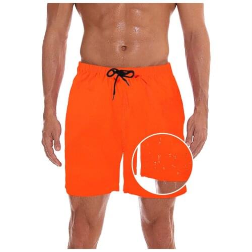 Color Straight Board Shorts Bermudas Para Hombre Mens Tasron Quick Dry Waterproof Plain Comfortable Classic Style Shorts