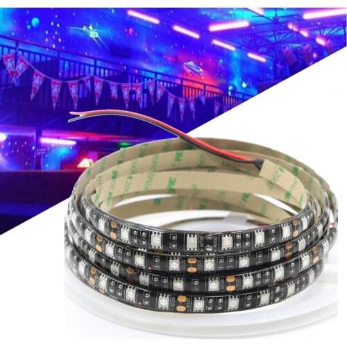 Nail Gel Varnish Dryer Art Tools Black PCB 5050 UV LED Strip Light 395nm-405nm Ultraviolet Flexible for DJ Fluorescence lamp 12V