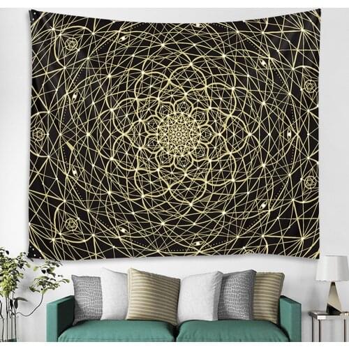Indian Mandala psychedelic scene home art decorative tapestry Hippie Bohemian decorative sofa blanket Yoga mattress sheet