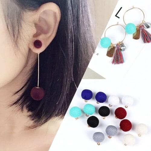 6pcs Round Pendant for DIY Earring Making Findings Ear Jewelry Accessories Stud/Drop Earring Handmade Accessory for Women Girls