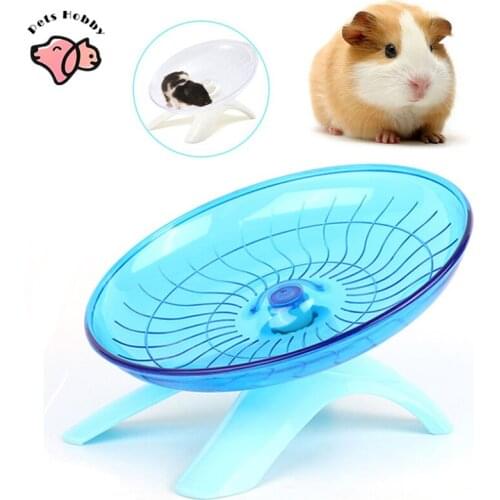 Pet Hamster Flying Saucer Exercise Squirrel Wheel Hamster Mouse Running Disc Rat Toys Cage Small Animal Hamster Accessories