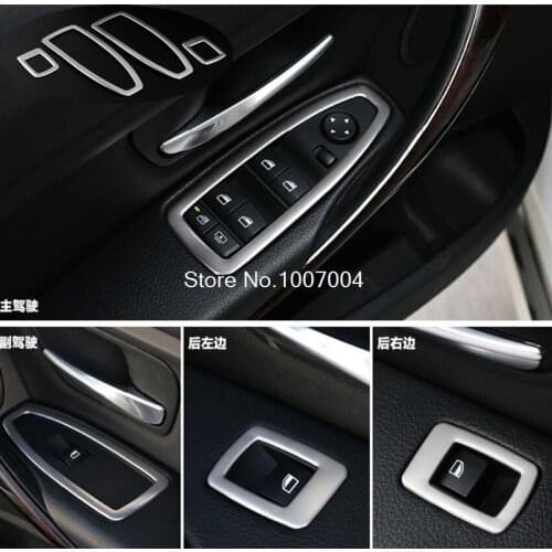 Car window glass lifter decoration Stainless Steel stickers Fit For 2013-2015 BMW 3 Series F30 320li GT/ 1 Series 116i 118i