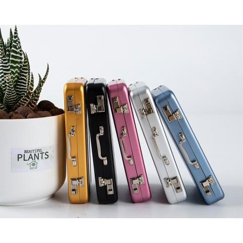 New Aluminum Storage Box Mini Suitcase Bank Card Box Jewelry Case Organizer