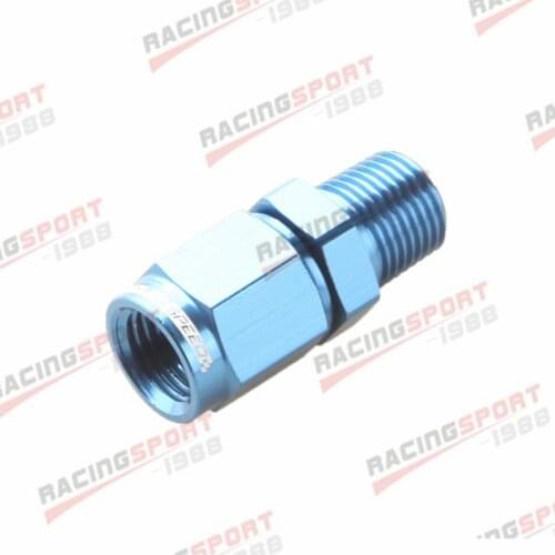 3AN AN3 AN-3 Female Straight Swivel To 1/8" NPT Male Fitting Adapter Blue