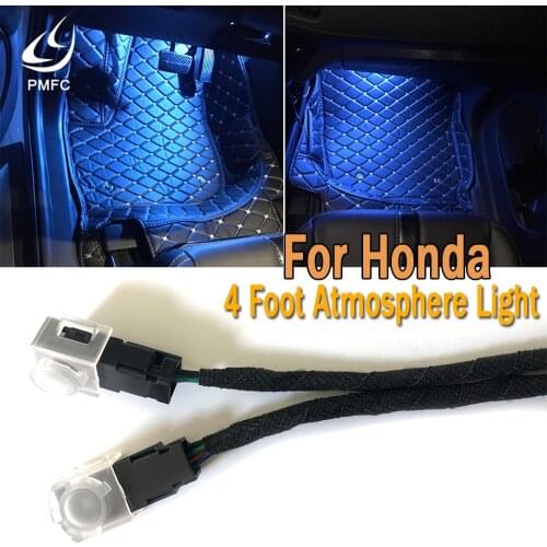 PMFC LED 4 Foot Decorative Light Special Atmosphere Lamp Decorative Lamp Light Ice blue Or APP 64Color 12V For Honda