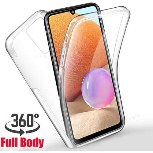360 Full Body Case for Samsung Galaxy A32 4G samsunga32 galax a32 a 32 6.4'' Double Side Silicone TPU Transparent Coque funda