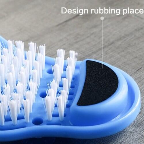 Q1QD 1 Pair Foot Scrubber Feet Cleaner Washer Brush for Shower Massage Slipper