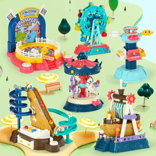 Ferris Wheel Assembled Building Blocks Benefit Intelligence Ferris Wheel Brain Carousel Multifunctional Building Block Toy