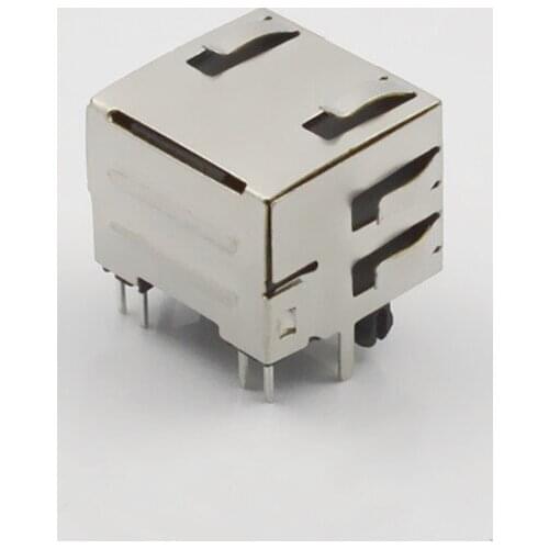 10pcs RJ45 Network Socket Cable Connector Network Interface Adapter 56-8P8C LED Yellow Green Light With Shrapnel Shield