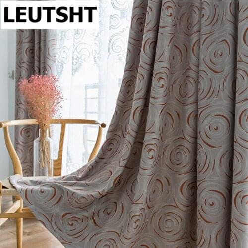 Luxury Modern Curtains Bedroom Living Room Blackout Curtains Drapes Double-sided Geometric Shading Cloth Fabric
