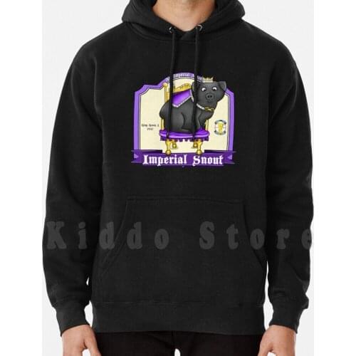 Imperial Snout hoodie long sleeve Pig Love Pigs Pet Pig Funny Happy Pet Beer Beer Drinking Drunk Silly