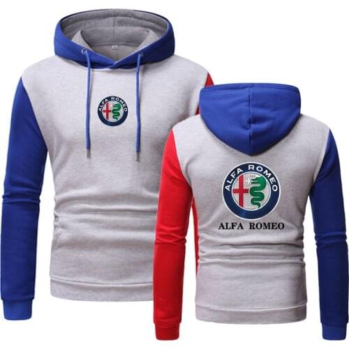 Unisex Alfa Romeo College Men Movement Hedging Hoodies Spring Autumn Comtable Splicing Tops Popular Hooded Clothing
