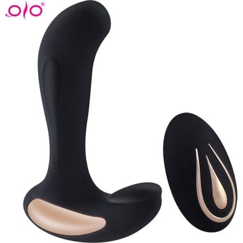 OLO Prostate Stimulator Vibrator Gay Sex Toys Male Prostata Massager Dildo Anal Plugs Silicone Wireless Vibrator for Man Woman