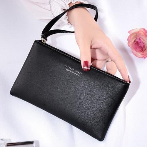 Women designer wallet coin purse female fashion casual long leather clutch money bag lady handbag passport card holder phone bag