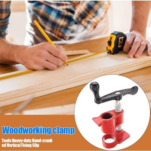 1/2 3/4 inch Heavy Duty Pipe Clamp for Quick Release Wood Gluing Pipe Fixture Steel Hand-Cranked Vertical Woodworking Workbench