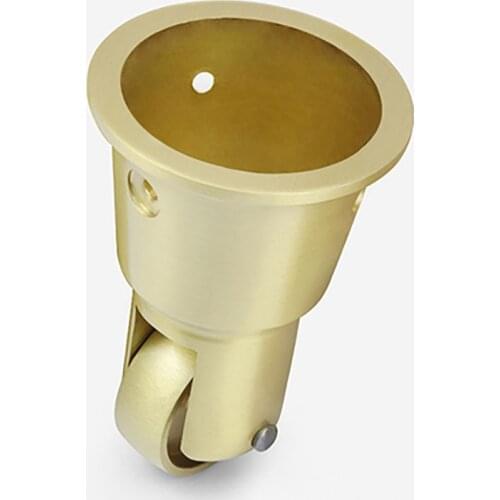 1 Piece Brass Universal Furniture Caster 360 Degree Rolling Leg Cup Cabinet Table Moving Wheels High Quality