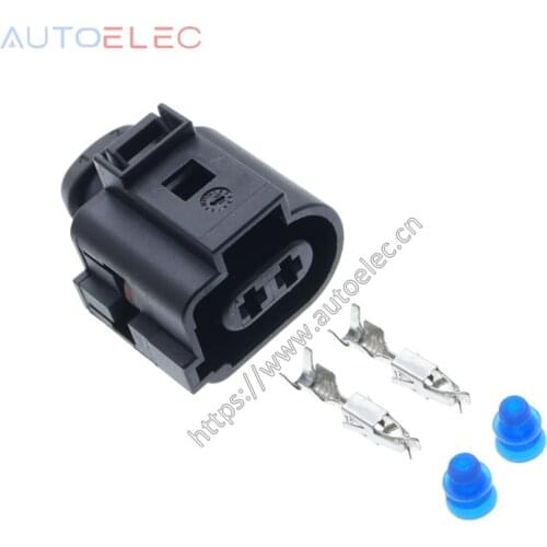 10Sets/lot 2Pin Automotive Connector Housing Fit Headlight Washer Pump Headlamp Lamp 1J0 973 722A for AUDI VW Skoda Passat