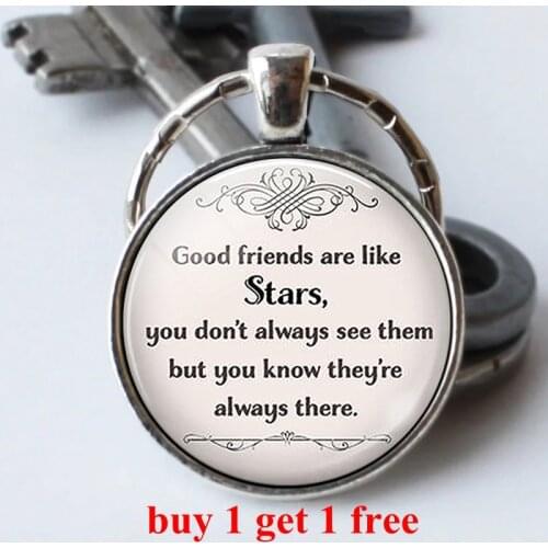 Good Friends Are Like Stars Friendship Keychain Keyring Best Friend Car Keychain Pendant Key Rings Gifts for Friends 2pcs/ lot