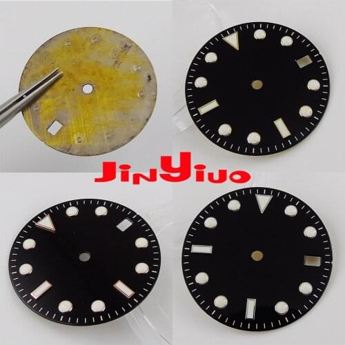 28.5mm Black White sterile Watch Dial fit 2836 2813 3804 Miyota 82 Series movement 40 mm watch
